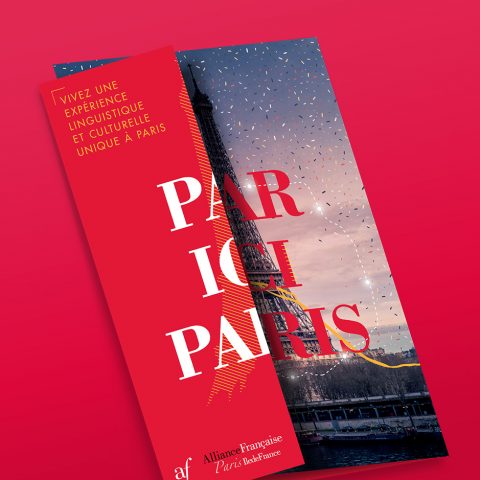 Brochure pour le programme "Par Ici Paris" de l'Alliance Française